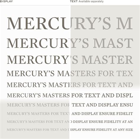 mercury display font family