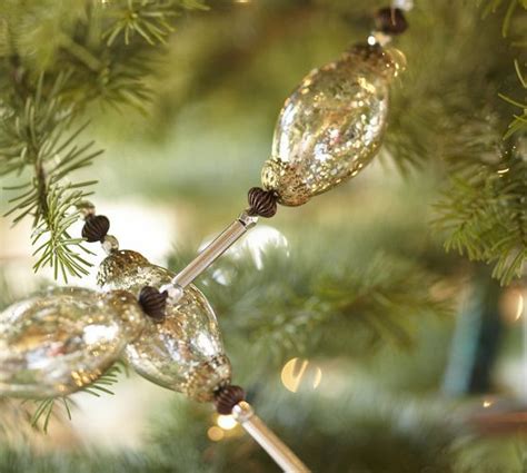 mercury glass garland Pottery Barn