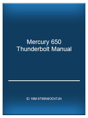 Download Mercury 650 Thunderbolt Service Manual File Type Pdf 