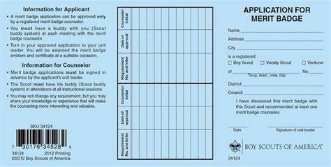 merit badge blue card template