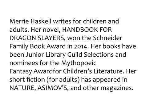 merrie haskell biography template