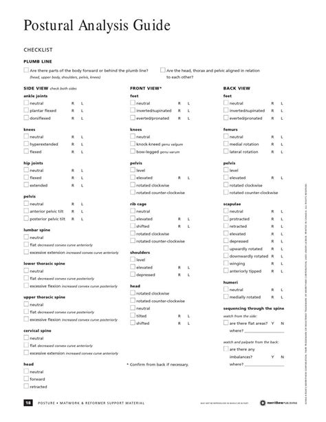 Download Merrithew Postural Analysis Guide 