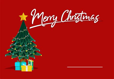 Merry Christmas Card With Christmas Tree Coloring Page Color Your Own Christmas Card - Color Your Own Christmas Card