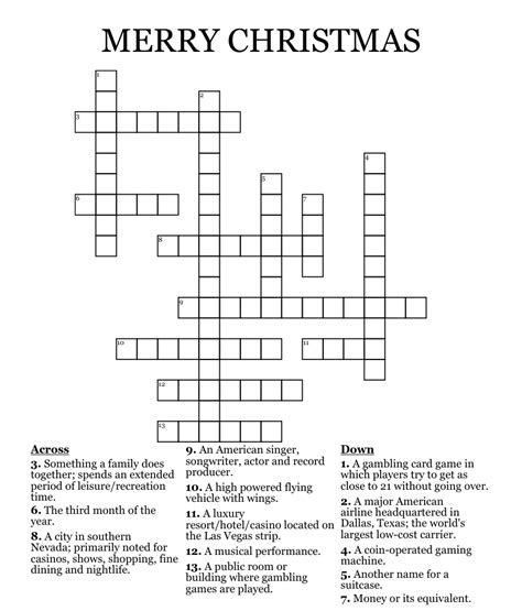 Merry Christmas Crossword Wordmint Merry Christmas Crossword Puzzle - Merry Christmas Crossword Puzzle