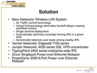 Read Online Meru Enterprise Class Wired Wireless Network Management L 