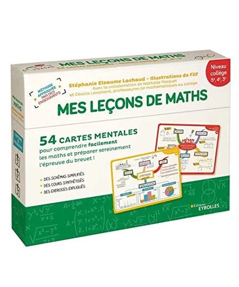 Mes Lea Ons De Maths Niveau Colla Ge 54 Cartes Me