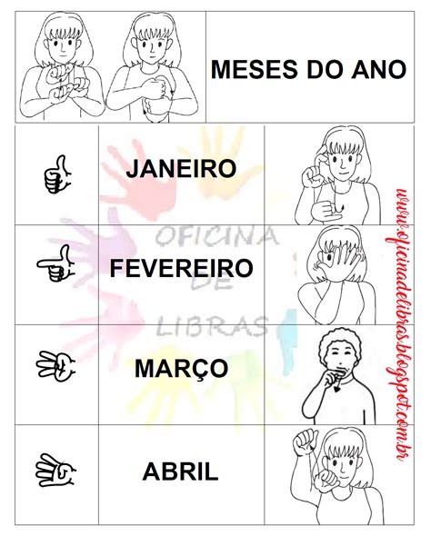 Meses Em Libras