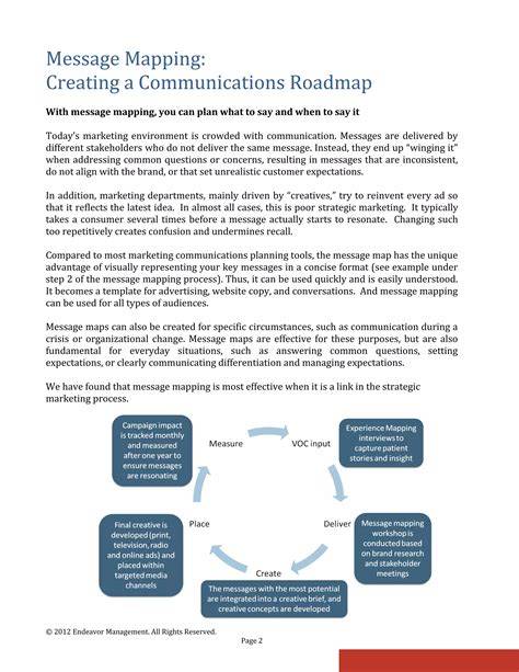 message mapping creating a communications roadmap