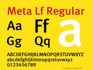meta light lf font
