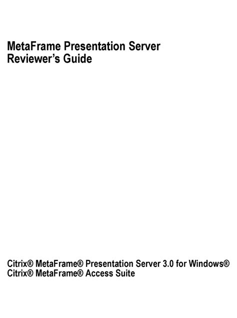 metaframe presentation server 45