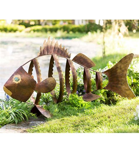 metal fish yard art - YouFine Sculpture