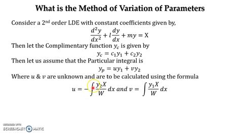 Method Variation Of Parameters