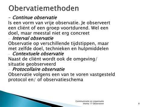 methoden observeren