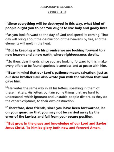 Methodist Responsive Readings For Church Services
