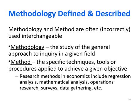 Methodology Definition