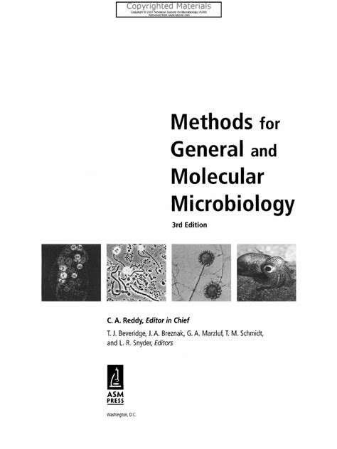 methods for general and molecular bacteriology