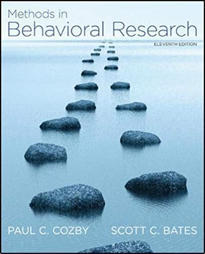 Methods In Behavioral Research 11th Edition
