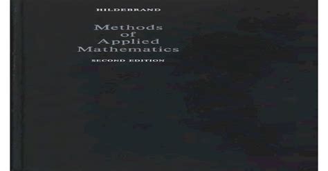 Read Online Methods Applied Mathematics Hildebrand Solution Manual 
