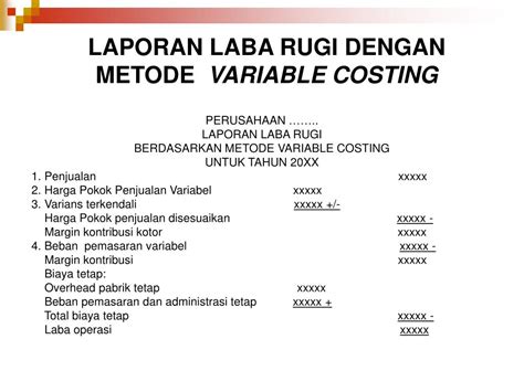 metode full costing dan variable costing