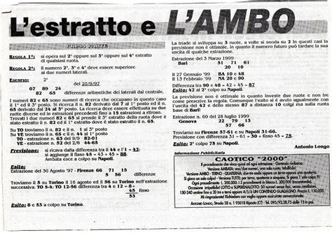 metodi lotto vecchi