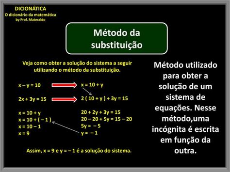 Metodo Da Substituição