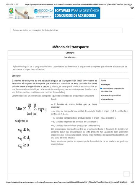 Metodo De Transporte