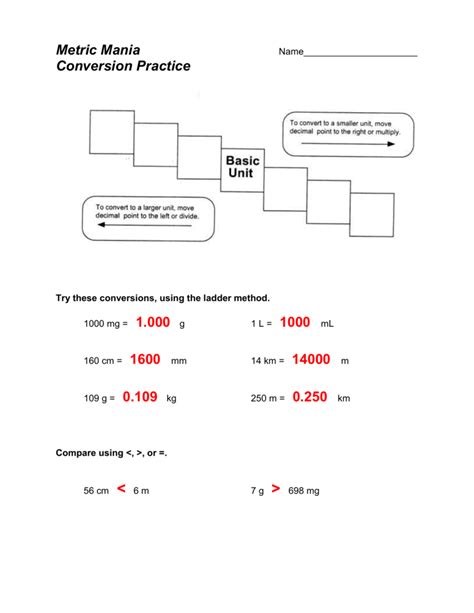 Metric Mania Conversion Practice