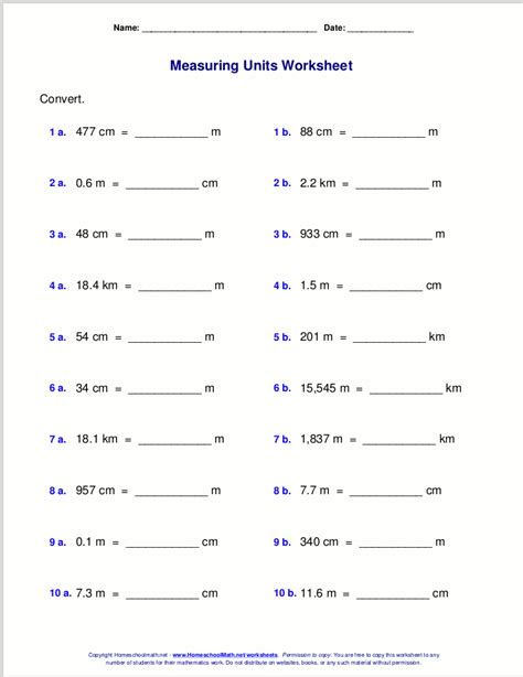 Metric Measurement Worksheets Cm Mm Km And M Metric Practice Worksheet - Metric Practice Worksheet