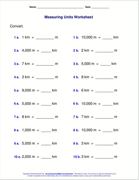 Metric Measuring Units Worksheets Homeschool Math Comparing Metric Units Worksheet - Comparing Metric Units Worksheet