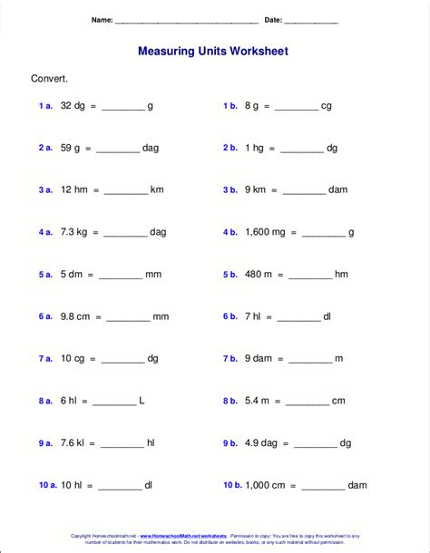 Metric System Homework Help Metric System Challenge Worksheet - Metric System Challenge Worksheet