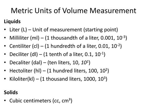 Metric Units Of Volume Review L And Ml Liter And Milliliter Pictures - Liter And Milliliter Pictures