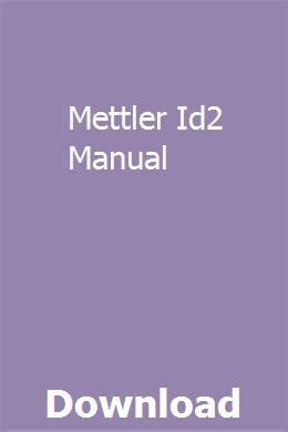 mettler id2 manual