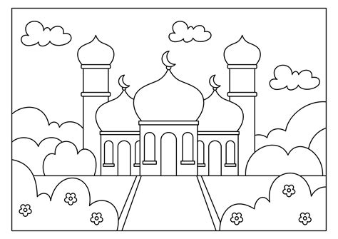 mewarnai masjid