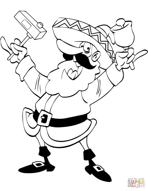 Mexican Santa Claus Coloring Page Christmas In Mexico Coloring Page - Christmas In Mexico Coloring Page