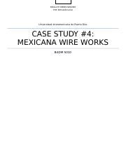 Mexicana Wire Works Case Study Answer