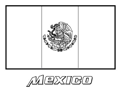 Mexico Flag To Color   Mexico Flag Free Printable Coloring Pages For Kids - Mexico Flag To Color