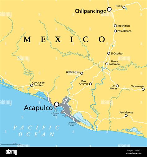Mexico Map Acapulco