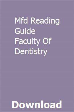 mfd reading guide faculty of dentistry