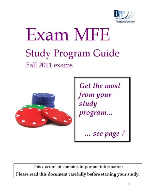 Read Online Mfe Exam Study Guide 