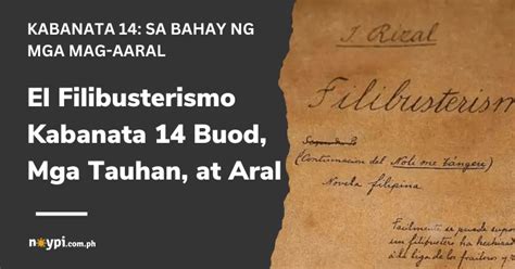 mga tauhan sa el filibusterismo kabanata 14