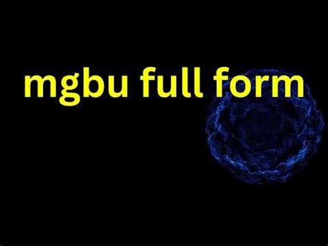 Mgbu Full Form