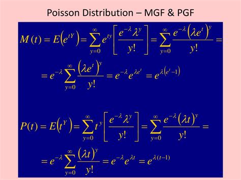 Mgf Of Poisson Distribution