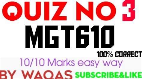 mgt610 solved quiz mega file