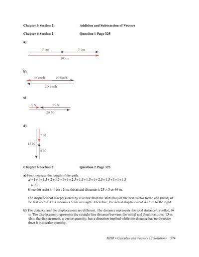 Read Mhr Calculus And Vectors 12 Solutions Chapter 6 