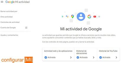 Mi Actividad Google