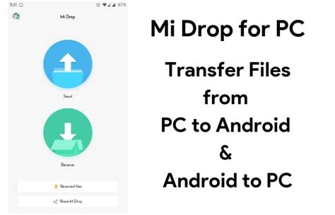 mi drop pc | Truyn ti file qua li gia XiaomiRedmi