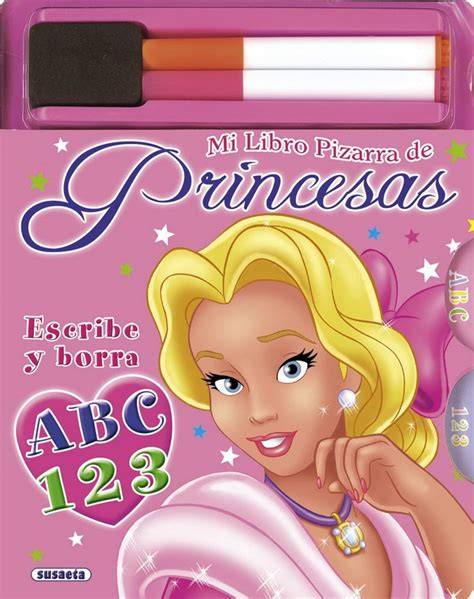 mi libro pizarra de princesas abc 123