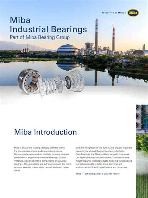 miba bearings: Revolutionizing the Industrial Landscape