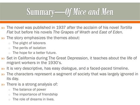 Mice Of Men Summary