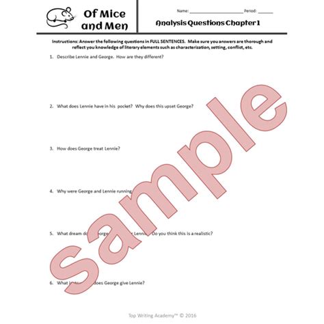 Download Mice And Men Chapter Questions 